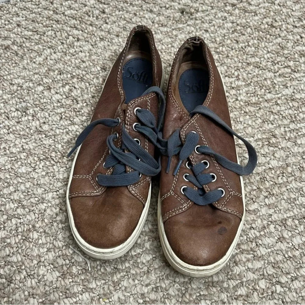 SOFFT brown leather sneakers  blue size 6